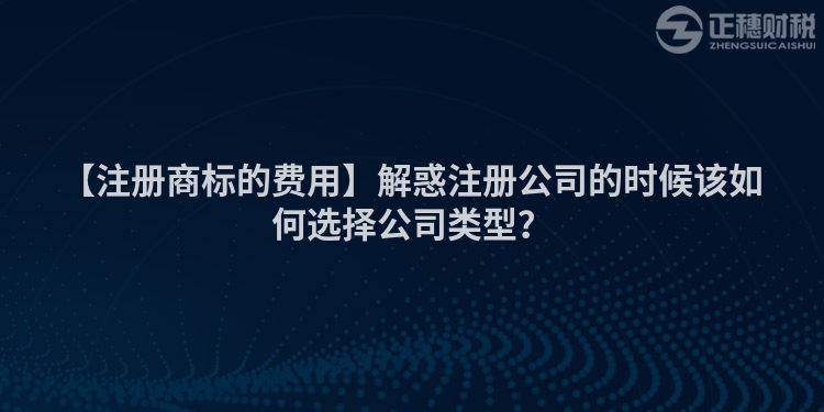 【注冊商標(biāo)的費(fèi)用】解惑注冊公司的時(shí)候該如何選擇公司類型？