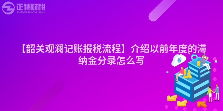 【韶關觀瀾記賬報稅流程】介紹以前年度的滯納金分錄怎么寫