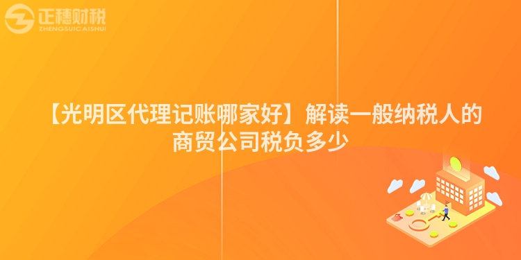 【光明區代理記賬哪家好】解讀一般納稅人的商貿公司稅負多少