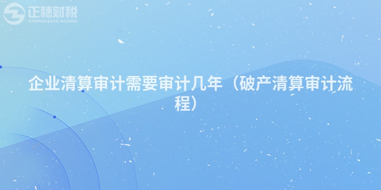 企業(yè)清算審計需要審計幾年(破產(chǎn)清算審計流程)